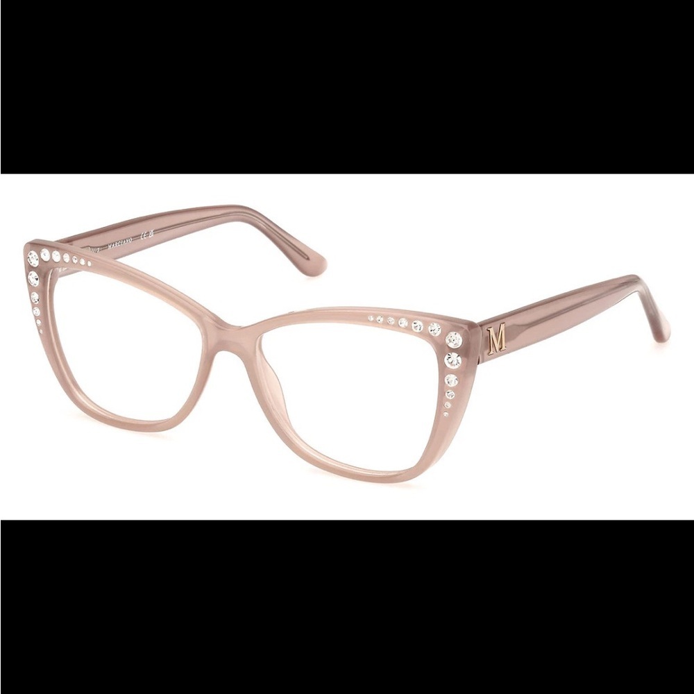 Marciano/Guess GM50001 059 Beige Plastic CatEye Eyeglasses Frame 56-16-145 NEW - Picture 8 of 13
